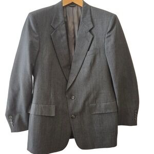 Vintage Christian Dior Monsieur Blazer Gray Plaid Silverwoods Mens Sport Coat 42